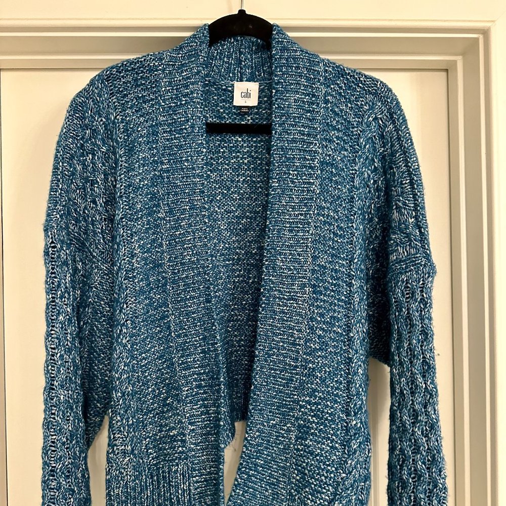 Cabi #4095 Astral Cardigan Blue Knit Cardigan